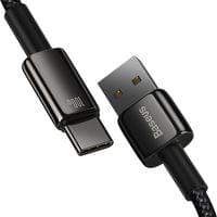 Кабел Baseus Tungsten Gold 100W USB-A към USB-C 1м CAWJ000001 - черен - 2