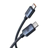 Кабел Baseus Crystal Shine Type-C към Type-C 100W черен 2 м - 1