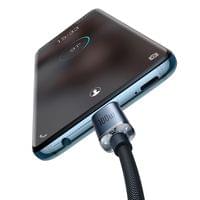 Кабел Baseus Crystal Shine Type-C към Type-C 100W черен 2 м - 2