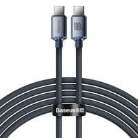 Кабел Baseus Crystal Shine Type-C към Type-C 100W черен 2 м - 4