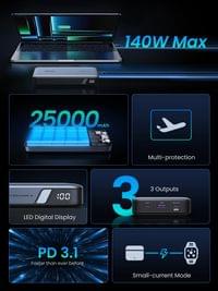 Външна батерия Ugreen Nexode 25000mAh 145W PB205 90597A - 2