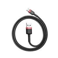 Кабел Baseus Cafule USB към Type-C 3A, 0.5 м CATKLF-A91 - черен - 3 Кабел Baseus Cafule USB към Type-C 3A, 0.5 м CATKLF-A91 - черен - 3