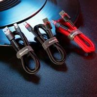 Кабел Baseus Cafule USB към Type-C 3A, 0.5 м CATKLF-A91 - черен - 6 Кабел Baseus Cafule USB към Type-C 3A, 0.5 м CATKLF-A91 - черен - 6