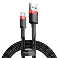 Кабел Baseus Cafule USB към Type-C 3A, 0.5 м CATKLF-A91 - черен - 7 Кабел Baseus Cafule USB към Type-C 3A, 0.5 м CATKLF-A91 - черен - 7