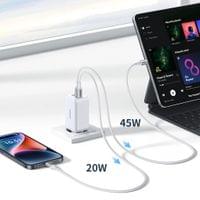 Зарядно устройство Ugreen 15339 Nexode Мрежов адаптер, 2xUSB-C, USB-A... - 5