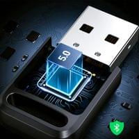 USB адаптер Ugreen adapter CM390 Bluetooth 5.0 USB 20м - черен - 2