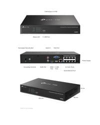 Мрежови видео рекордер TP-Link VIGI NVR1008H-8P 8-канален... - 6