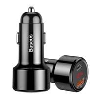 Зарядно за кола Baseus Dual за бързо зареждане с USB + USB-C изхода QC... - 3 Зарядно за кола Baseus Dual за бързо зареждане с USB + USB-C изхода QC... - 3