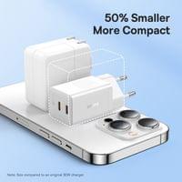 Зарядно устройство 220V Baseus 40W, 2xUSB-C, GaN 5 CCGP180102 - бяло - 6