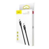 Кабел Baseus CATKLF-GG1 Cafule USB-C към USB-C PD 2.0 60W 1м черен-сив - 3
