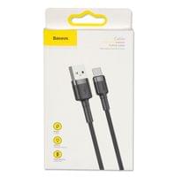 Кабел Baseus Cafule USB-A към USB-C 3A, 1м, черен - 2