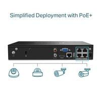 NVR TP-Link VIGI NVR1004H-4P PoE+ 4-канален - 4