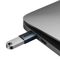Адаптер Baseus Ingenuity ZJJQ000003 от USB-C мъжко към USB женско, тъмносин - 2
