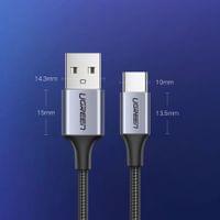 Кабел Ugreen US288 60126 USB-A към USB-C – 1 м - сив - 7