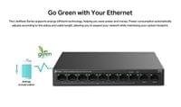 10-портов 10/100Mbps настолен комутатор TP-Link LS110P с 8 PoE+ порта - 8