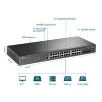 24-портов гигабит L2 управляем комутатор TP-Link JetStream TL-SG3428X с... - 2