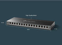 16-портов гигабитов комутатор TP-Link TL-SG116P с 16-портов PoE+ - 8 16-портов гигабитов комутатор TP-Link TL-SG116P с 16-портов PoE+ - 8