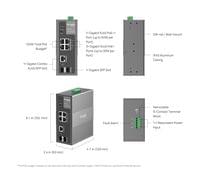 6-портов гигабитов индустриален лесно управляем комутатор TP-Link Omada... - 5