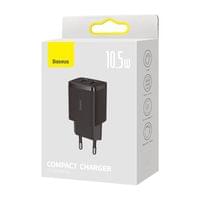 Зарядно устройство Baseus, 2x USB, 10,5 W CCXJ010201 - черно - 4