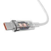 Кабел Baseus Explorer USB към USB-C 100W 1м CATS010402 - бял - 2
