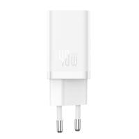 Зарядно устройство 220V Baseus 40W, 2xUSB-C, GaN 5 CCGP180102 - бяло - 7 Зарядно устройство 220V Baseus 40W, 2xUSB-C, GaN 5 CCGP180102 - бяло - 7