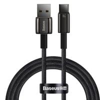 Кабел Baseus Tungsten Gold 100W USB-A към USB-C 2м CAWJ000101 - черен - 9