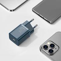 Зарядно устройство Baseus Super Si QC USB-C, 20W CCSUP-B03 - синьо - 6