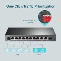10-портов настолен гигабитен комутатор TP-Link TL-SG1210MP с 8-PoE+... - 2