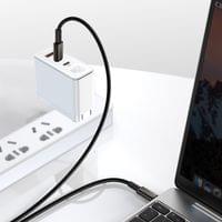 Кабел Baseus Tungsten Gold USB Type-C към USB Type-C, 2м, черен - 1