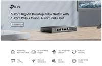 5-портов гигабитов настолен PoE+ комутатор с 1-портов PoE++ вход и... - 5