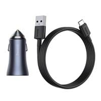 Зарядно за кола Baseus с USB-A и USB-C изхода 40W + кабел USB-А към... - 2
