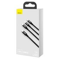 Кабел Baseus Superior 3 в 1 USB-C към Lightning, microUSB и USB-C, 1.5м... - 3