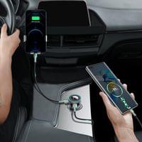 Зарядно за кола Baseus CCLH-01 Enjoy LED Wireless 2x USB-A 3,5mm жак MP3... - 4 Зарядно за кола Baseus CCLH-01 Enjoy LED Wireless 2x USB-A 3,5mm жак MP3... - 4