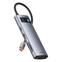USB хъб Baseus Metal Gleam B00030708811-01 7-в-1 USB-C... - 2