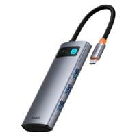 USB хъб Baseus Metal Gleam B00030708811-01 7-в-1 USB-C... - 7