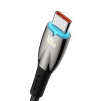 Кабел Baseus Glimmer Series USB-A - USB-C 100W 480Mbps 2м CADH000501 -... - 1