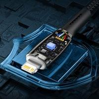 Кабел Baseus Glimmer Series USB-A - USB-C 100W 480Mbps 2м CADH000501 -... - 8
