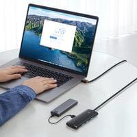 USB хъб Baseus Lite Series USB тип C адаптер - 4x USB 3.0 1м WKQX030401... - 7