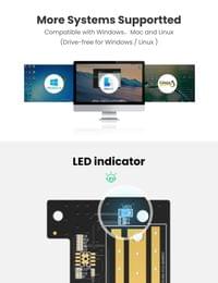Адаптер за разширителна карта Ugreen PCIe 3.0 x4 към SSD M.2 M-Key / M.2... - 2