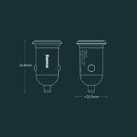 Зарядно за кола Baseus Grain Pro 2x USB 4.8 A CCALLP-02 - бяло - 8