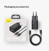 Зарядно и кабел Baseus TZCCSUP-L01 Super Si Quick Charger 25W - 3