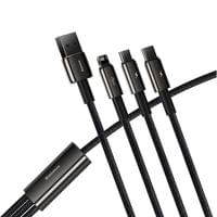 Kабел Baseus Tungsten 3в1 USB-А към Type C / Lightning / micro USB 3.5... - 0