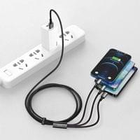 Kабел Baseus Tungsten 3в1 USB-А към Type C / Lightning / micro USB 3.5... - 1