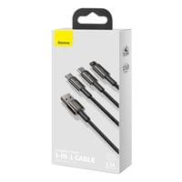 Kабел Baseus Tungsten 3в1 USB-А към Type C / Lightning / micro USB 3.5... - 2