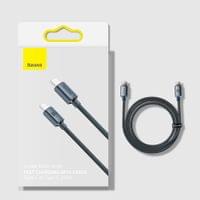 Кабел Baseus Crystal Shine Type-C към Type-C 100W 1.2 м CAJY000601 - черен - 12