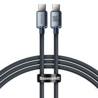 Кабел Baseus Crystal Shine Type-C към Type-C 100W 1.2 м CAJY000601 - черен - 14