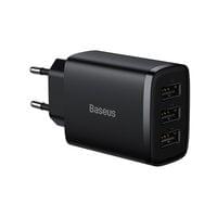 Зарядно устройство Baseus Compact CCXJ020101 с USB троен порт 17W черно - 5