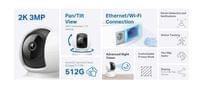 Wi-Fi Pan/Tilt камера за наблюдение TP-Link Tapo C212 - 3