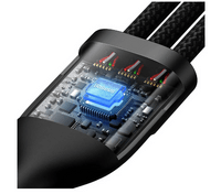 Кабел Baseus CASS030201 3в1 Flash Series USB към USB-C + micro USB +... - 2