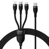 Кабел Baseus CASS030201 3в1 Flash Series USB към USB-C + micro USB +... - 4